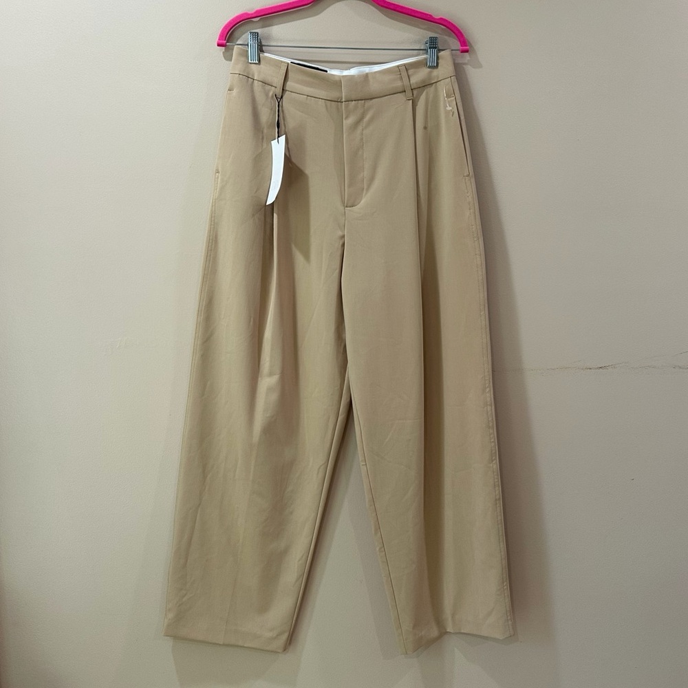 Zara Beige Wide-Leg Trousers